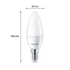Philips LED-Kerze E14 4,9W 470m 2.700K Matt 6er -Bestes Beleuchtungs Geschäft 10004539 2