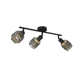Lindby Eudoria Decken-Spot 3-flammig Schwarz/gold -Bestes Beleuchtungs Geschäft 10010407 2