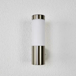 Lindby Aleeza LED-Solarwandlampe Edelstahl 2er-Set -Bestes Beleuchtungs Geschäft 10012143 3