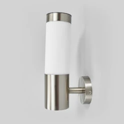 Lindby Aleeza LED-Solarwandlampe Edelstahl 2er-Set -Bestes Beleuchtungs Geschäft 10012143 5