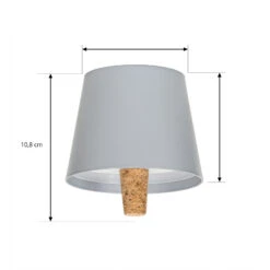 Lindby Linor LED-Weinflaschenlampe Grau Akku -Bestes Beleuchtungs Geschäft 10012704 3