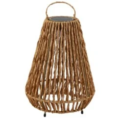 Lindby Amaria LED-Solar-Leuchte Rattan Hell -Bestes Beleuchtungs Geschäft 10012758 3