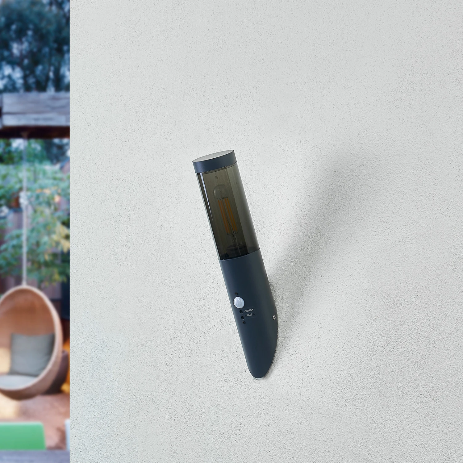 Lindby Statius Außenwandfackel Schwarz Sensor 2 Lindby Statius Außenwandfackel Schwarz Sensor – Bild 2