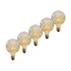 Lucande E27 3,8W LED-Lampe G95, 927 Struktur Amber 5er-Set