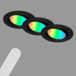LED-Einbauleuchte Fit Move S, CCT RGB 3er, Schwarz -Bestes Beleuchtungs Geschäft 10014557 3