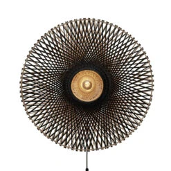 GOOD & MOJO Kalimantan Wand, Schwarz/natur, Ø 87cm -Bestes Beleuchtungs Geschäft 10016556 3