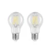 LED-Lampe E27 6W 2.700K Filament,dimmbar Klar 2er