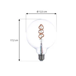 Prios LED-Filament E27 G125 4W RGBW WLAN Klar 3er -Bestes Beleuchtungs Geschäft 10018447 2