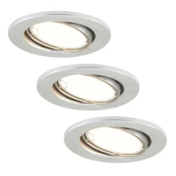 LED-Einbauleuchten 7221-039 Fit 3er-Set In Alu