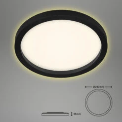 LED-Deckenlampe 7361, Ø 29 Cm, Schwarz -Bestes Beleuchtungs Geschäft 1510530 3