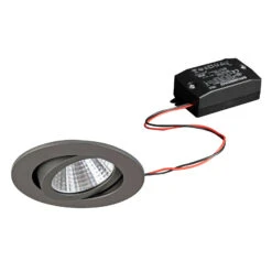 BRUMBERG LED-Einbaustrahler 38° Rund Titan 2.700K