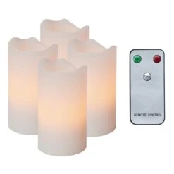 4-er Set - Candle LED-Kerzen M. Fernbedienung Weiß -Bestes Beleuchtungs Geschäft 1522511 5