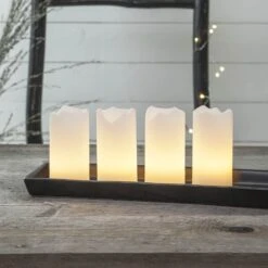 4-er Set - Candle LED-Kerzen M. Fernbedienung Weiß -Bestes Beleuchtungs Geschäft 1522511 6