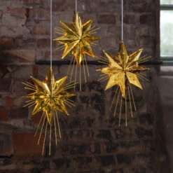 Goldfarbener Metallstern Mini -Bestes Beleuchtungs Geschäft 1523231 2