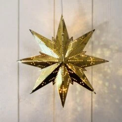 Goldfarbener Metallstern Mini -Bestes Beleuchtungs Geschäft 1523231 4