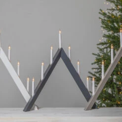 Kerzenleuchter Arrow, Spitz, 7flammig, Grau -Bestes Beleuchtungs Geschäft 1523723 2