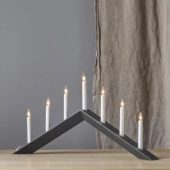 Kerzenleuchter Arrow, Flach, 7flammig, Schwarz -Bestes Beleuchtungs Geschäft 1523726 3