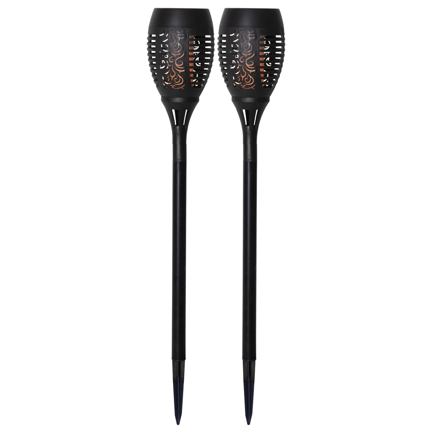 LED-Solar-Erdspießleuchte Flame, 2er-Set 3 LED-Solar-Erdspießleuchte Flame, 2er-Set – Bild 3