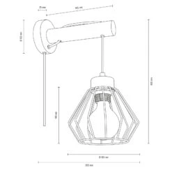Envostar Urs Käfig-Wandleuchte, Kiefer Nussbaum -Bestes Beleuchtungs Geschäft 1573554 2