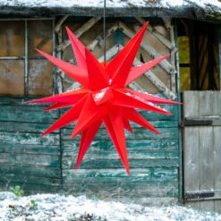 Deko-Stern XXL Außen, 18-Zacker, Ø 80 Cm Rot 8 Deko-Stern XXL Außen, 18-Zacker, Ø 80 Cm Rot -Bestes Beleuchtungs Geschäft 2506138 3