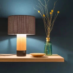 Tischlampe Klippa Schwarz Trooper Graphit 41cm -Bestes Beleuchtungs Geschäft 2600540 2