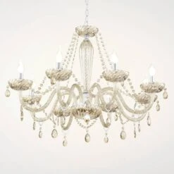 EGLO Kronleuchter Basilano Aus Glas In Cognac 8-flammig