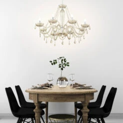 EGLO Kronleuchter Basilano Aus Glas In Cognac 8-flammig -Bestes Beleuchtungs Geschäft 3031837 3