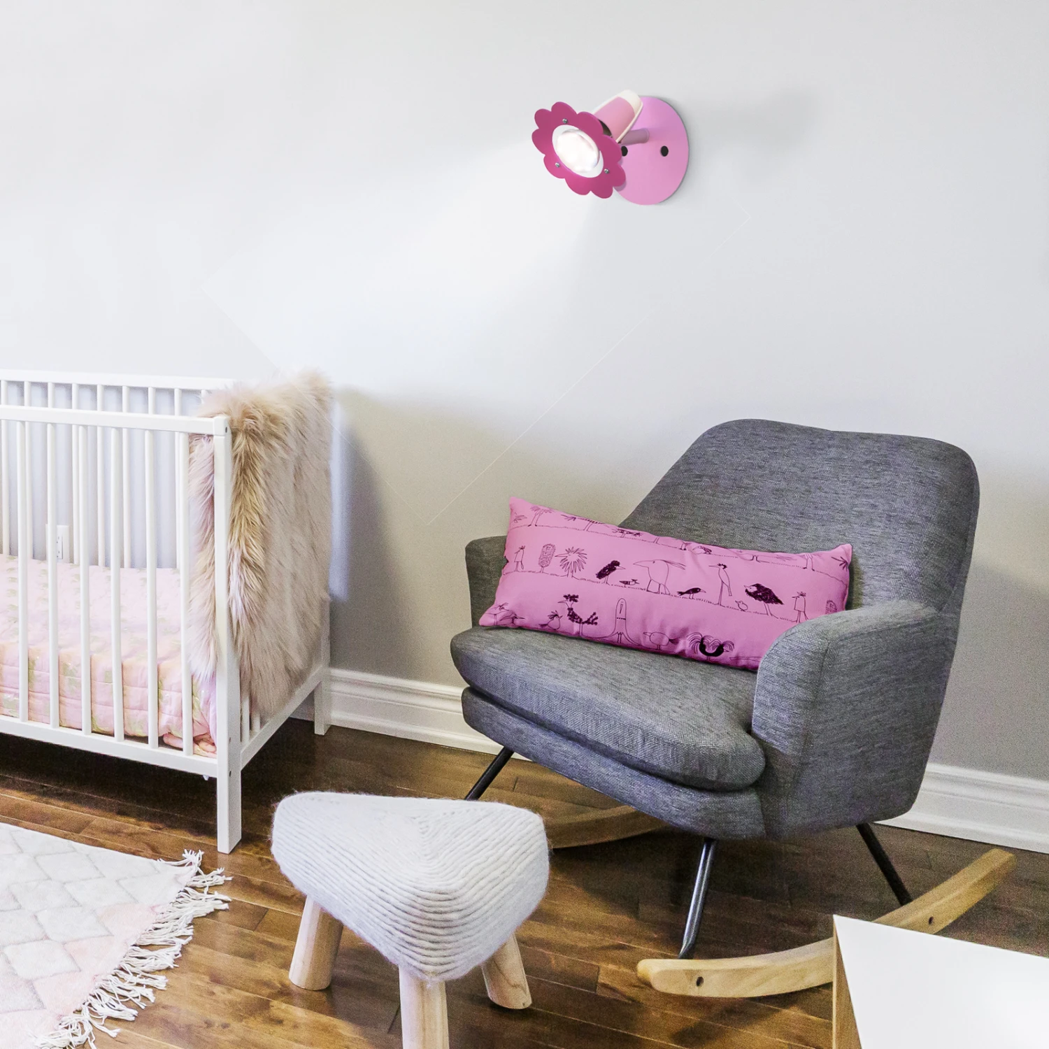 Wandspot Blüte, Rosa, Einflammig 2 Wandspot Blüte, Rosa, Einflammig – Bild 2