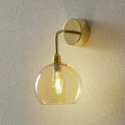 EBB & FLOW Rowan Wandlampe Gold Schirm Gold-rauch