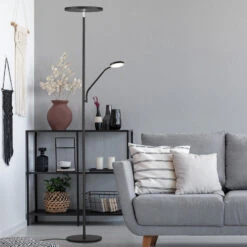 LED-Stehleuchte Fabi Mit Leselampe, Schwarz Matt 8 LED-Stehleuchte Fabi Mit Leselampe, Schwarz Matt -Bestes Beleuchtungs Geschäft 3570058 1