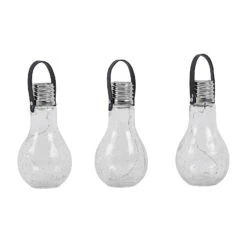 Lindby Shams LED-Solarleuchte, Birnenform, 3er-Set -Bestes Beleuchtungs Geschäft 4018396 3