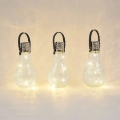 Lindby Shams LED-Solarleuchte, Birnenform, 3er-Set -Bestes Beleuchtungs Geschäft 4018396 5