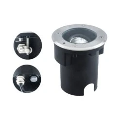 EVN Pentola Einbaulampe Edelstahl Ø13,5cm 4.000K -Bestes Beleuchtungs Geschäft 4026027 4