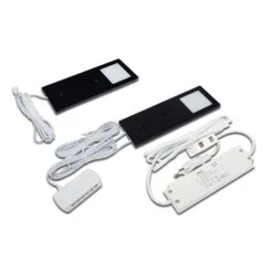 Hera LED-Unterbaulampe Eco-Pad F 2x-Set 3.000K Schwarz