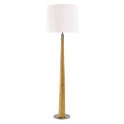 HerzBlut Conico Stehleuchte, Weiß, Eiche Geölt -Bestes Beleuchtungs Geschäft 4543081 2