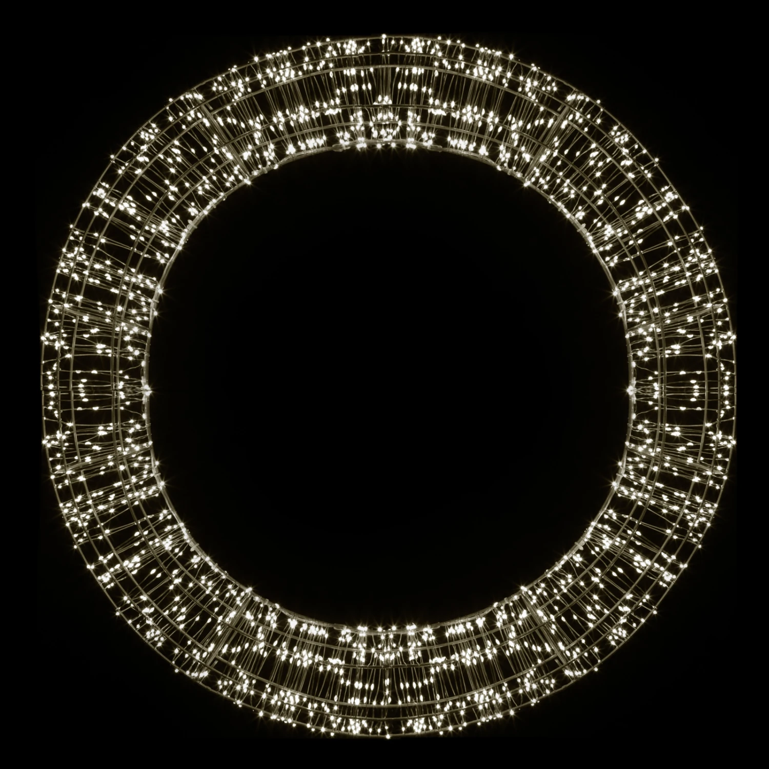 LED-Weihnachtskranz, Schwarz, 2.000 LEDs, Ø 75cm 2 LED-Weihnachtskranz, Schwarz, 2.000 LEDs, Ø 75cm – Bild 2