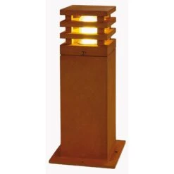SLV Rusty Quadratische LED-Sockelleuchte Rostbraun