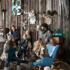 KARE Huntsmann - Kronleuchter M. Kunstfellschirmen -Bestes Beleuchtungs Geschäft 5517395 4