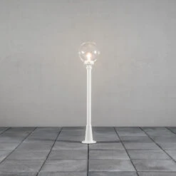 Konstsmide Wegeleuchte Linus In Weiß Mit Klarem Kugelschirm -Bestes Beleuchtungs Geschäft 5522482 3