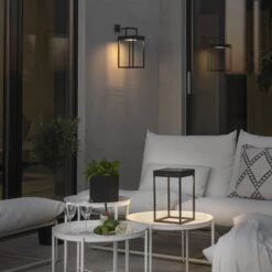Konstsmide LED-Solarlaterne Portofino, Wand / Tisch, Schwarz -Bestes Beleuchtungs Geschäft 5522688 3