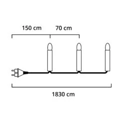 25-flammige Baumkette Mit Topbirnen - Innen 18,3m -Bestes Beleuchtungs Geschäft 5524156 4