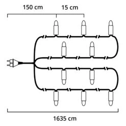 Bunte LED-Lichterkette, 100-flammig 16,35m -Bestes Beleuchtungs Geschäft 5524292 2