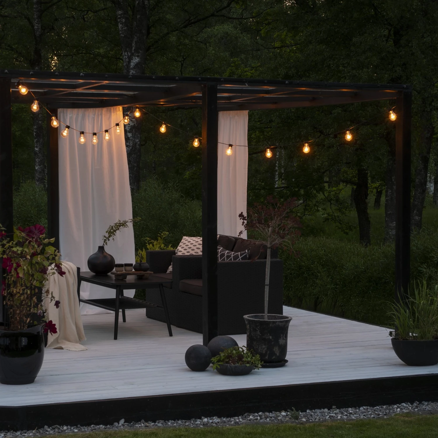 LED-Lichterkette Biergarten Basis-Set, Bernstein 4 LED-Lichterkette Biergarten Basis-Set, Bernstein – Bild 4