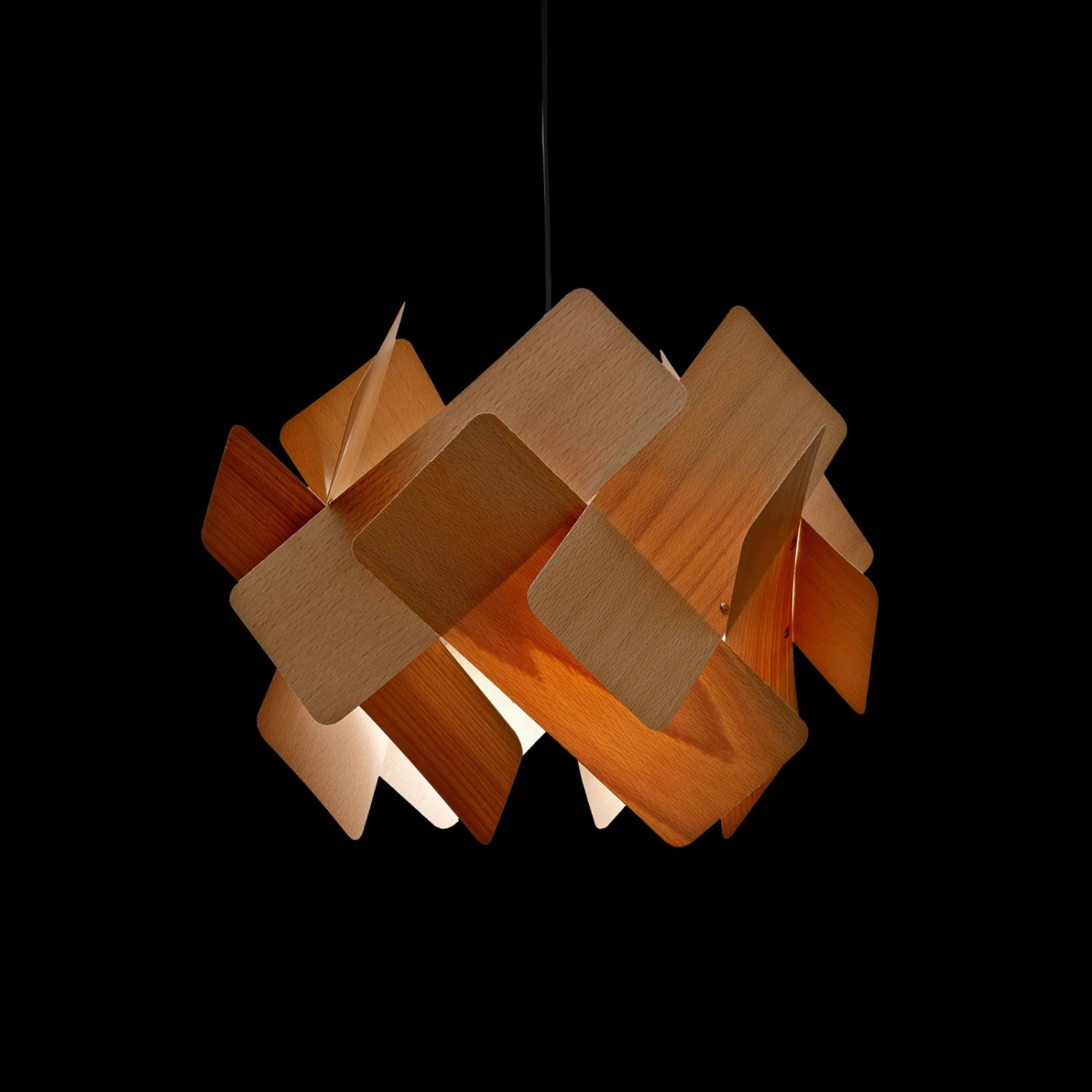 LZF Escape Pendel, Kabel Schwarz Ø 52cm Buche 2 LZF Escape Pendel, Kabel Schwarz Ø 52cm Buche – Bild 2