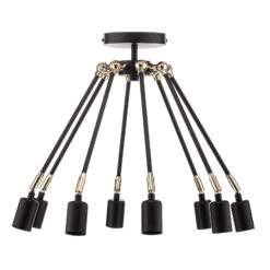 Deckenlampe Stik In Schwarz, Achtflammig -Bestes Beleuchtungs Geschäft 6089233 4