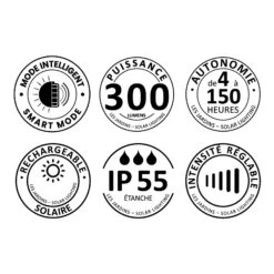 LED-Solarfackel Tinka, 52 Cm Hoch, Grau -Bestes Beleuchtungs Geschäft 6112014 2