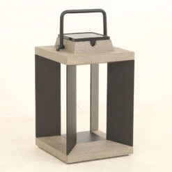 Solarlaterne Teckalu, Duratek/Alu Schwarz, 36,5cm