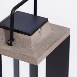 Solarlaterne Teckalu, Duratek/Alu Schwarz, 65,5cm -Bestes Beleuchtungs Geschäft 6112038 6