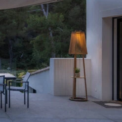 Solar-Stehleuchte Tecka Mit Sensor, Teak -Bestes Beleuchtungs Geschäft 6112042 8