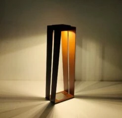 LED-Solarlaterne Skaal Mit Sensor, Corten, 70 Cm